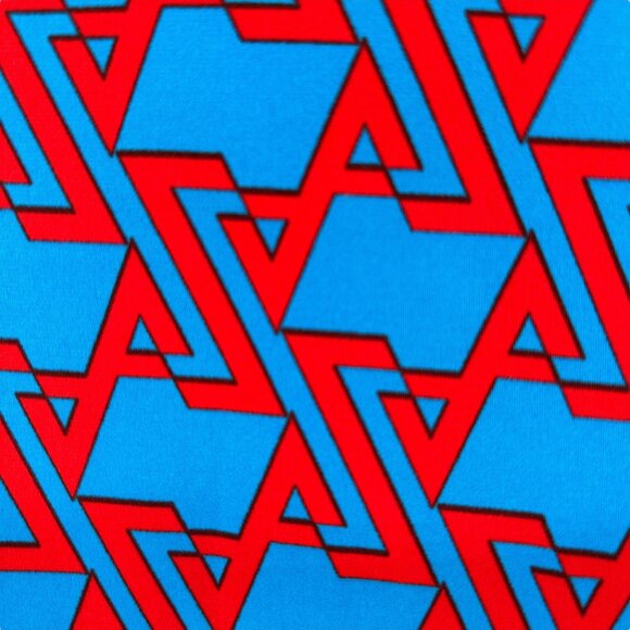 LuLaRoe Azure Skirt Womens M Blue and Red Geometric Print Fun Sassy Comfortable - Picture 2 of 7